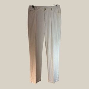 Mojito Ivory Off White Linen Rayon Blend Casual Resort Pants Button Fly 32 x 30
